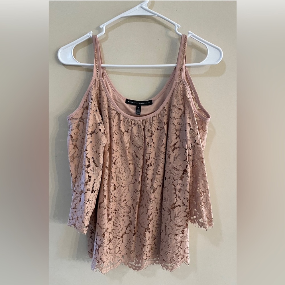 Pink lace top